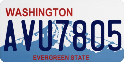 WA license plate AVU7805