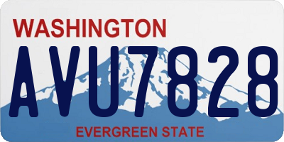 WA license plate AVU7828