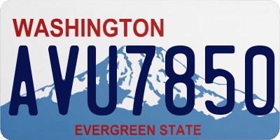 WA license plate AVU7850