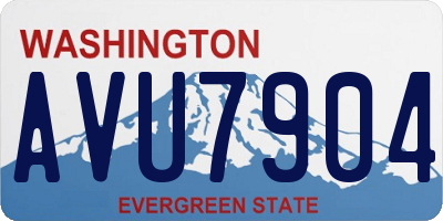 WA license plate AVU7904