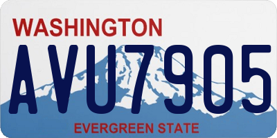 WA license plate AVU7905