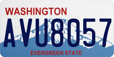 WA license plate AVU8057
