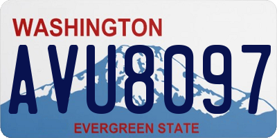 WA license plate AVU8097