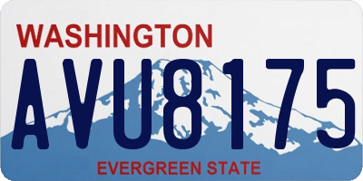 WA license plate AVU8175