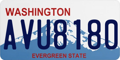 WA license plate AVU8180