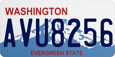 WA license plate AVU8256
