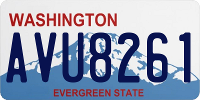 WA license plate AVU8261