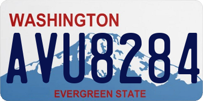 WA license plate AVU8284