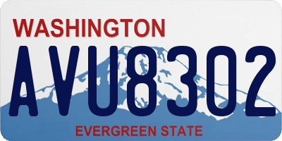 WA license plate AVU8302