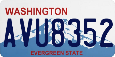 WA license plate AVU8352