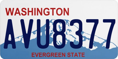WA license plate AVU8377
