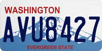 WA license plate AVU8427