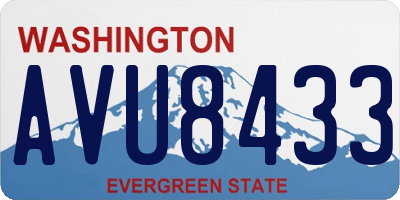 WA license plate AVU8433