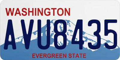 WA license plate AVU8435