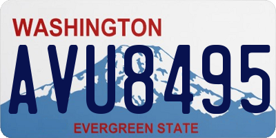 WA license plate AVU8495