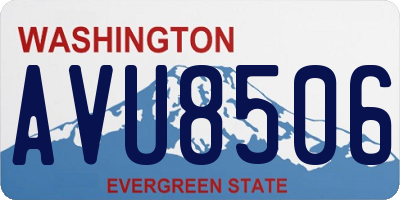 WA license plate AVU8506