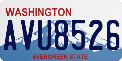 WA license plate AVU8526