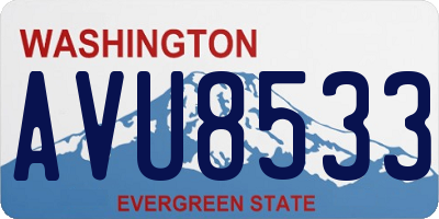 WA license plate AVU8533