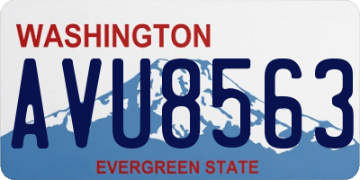 WA license plate AVU8563