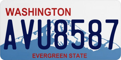 WA license plate AVU8587