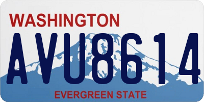 WA license plate AVU8614