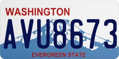 WA license plate AVU8673
