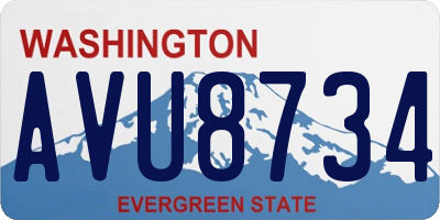 WA license plate AVU8734