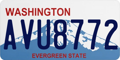 WA license plate AVU8772
