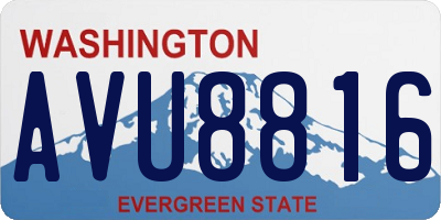 WA license plate AVU8816