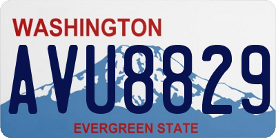 WA license plate AVU8829