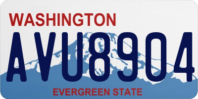 WA license plate AVU8904