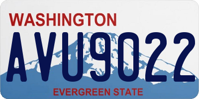 WA license plate AVU9022
