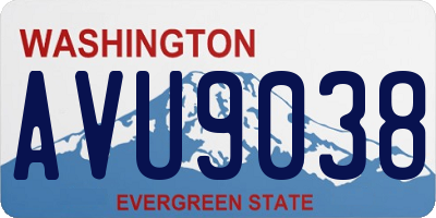 WA license plate AVU9038