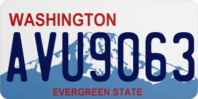 WA license plate AVU9063