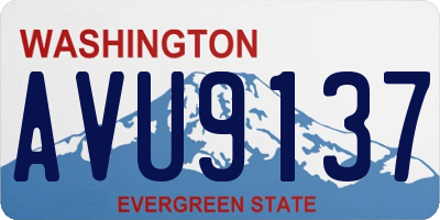 WA license plate AVU9137