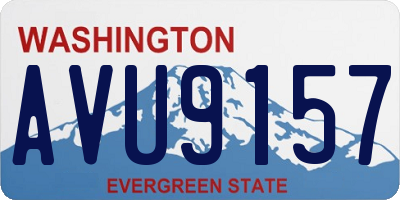 WA license plate AVU9157