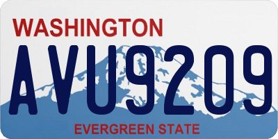 WA license plate AVU9209