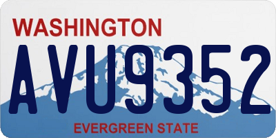 WA license plate AVU9352
