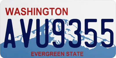 WA license plate AVU9355