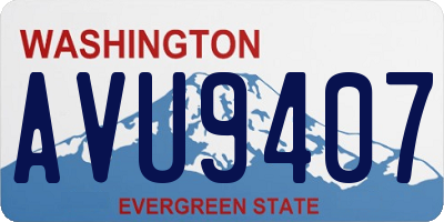 WA license plate AVU9407