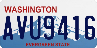 WA license plate AVU9416