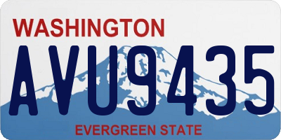 WA license plate AVU9435