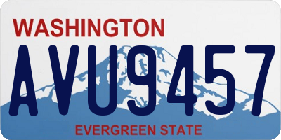 WA license plate AVU9457