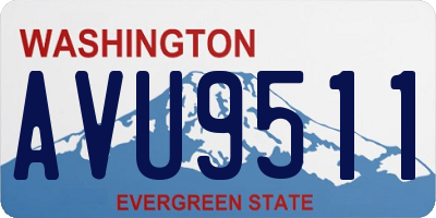 WA license plate AVU9511