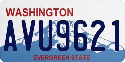 WA license plate AVU9621
