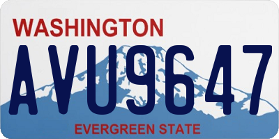 WA license plate AVU9647