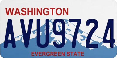 WA license plate AVU9724