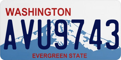 WA license plate AVU9743