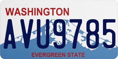WA license plate AVU9785