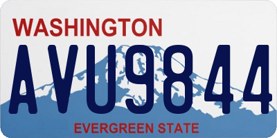 WA license plate AVU9844